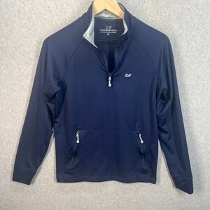 Vineyard Vines Mens XS Navy Blue Performance 1/4 Zip Pullover Jacket RN134578